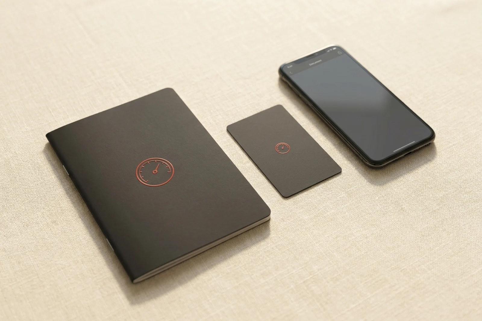 IDP.click translation booklet, wallet card and PDF on a phone